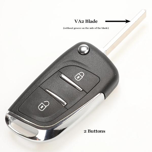 Korvaava kumipainikesarja Hyundai Solaris Accent Tucson l10 l20 l30 Kia Rio Ceed Flip -kauko-ohjattavaan auton avainkuoreen VA2 2 Button Ce0523 for peugeot