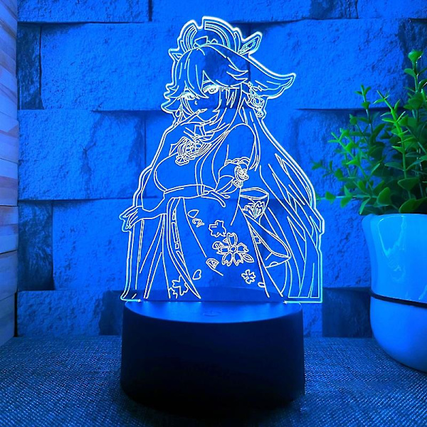Tilpasset spil Genshin Impact Figurer 3d Natlys Akrylplade Anime Lampe Board Ingen base Ingen Led Akrylplade Sælges separat16