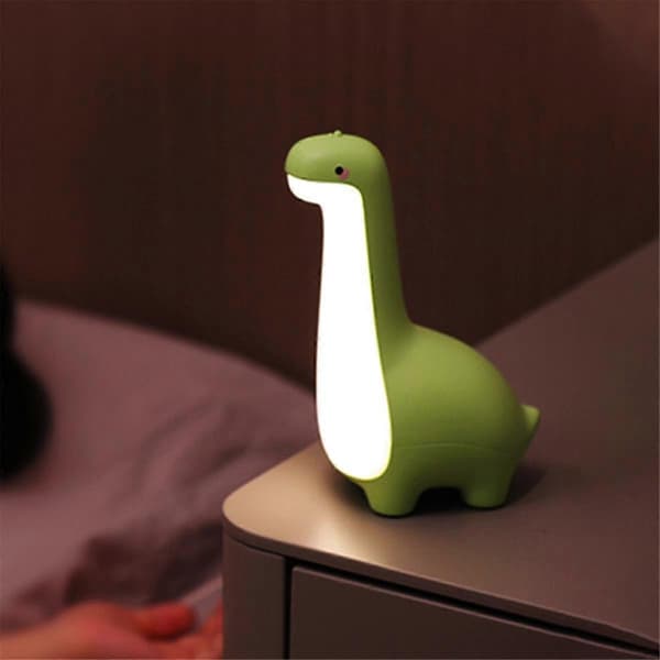 Dinosaur Nattlys Søt Barn Nattlys Øyebeskyttelse Nattbordslampe USB-lading Romdekorasjon Barnegave