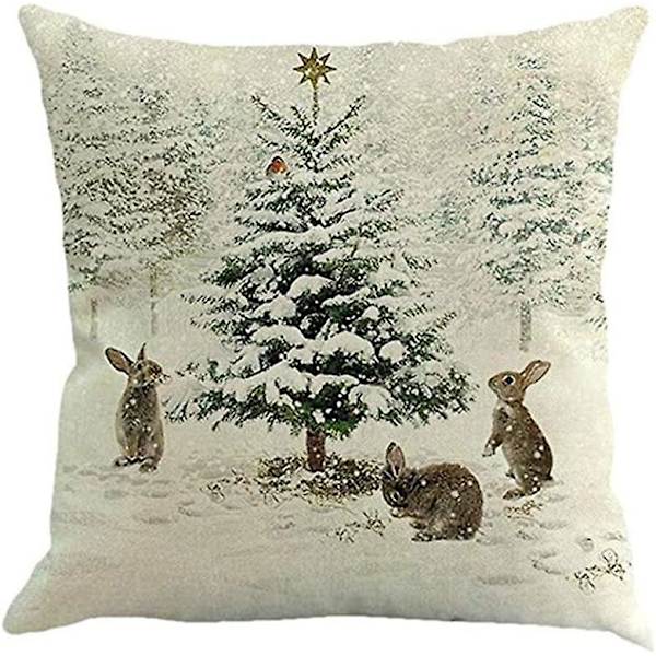 Putetrekk 45 X 45 Cm Bomull Lin Dekorativ pute