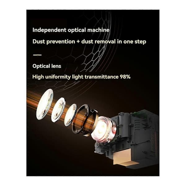 720pVideoProjectorWiFiBluetoothUnderstøtter4K 3DSurroundSoundBærbarUdendørsKontorHjemmebiografEUPLUG