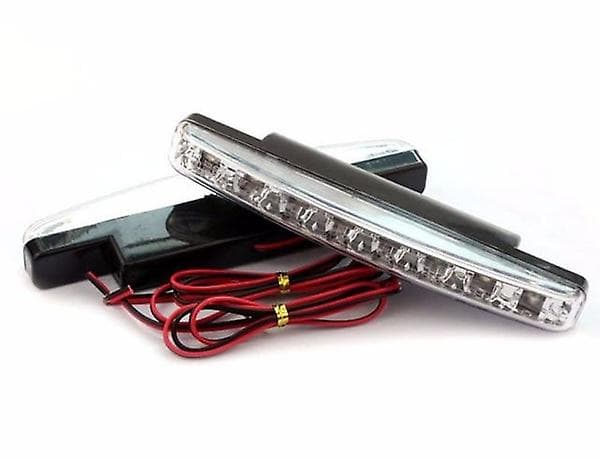 2st Universal 8led Dagkörning Körljus Drl Bil Dim Lam