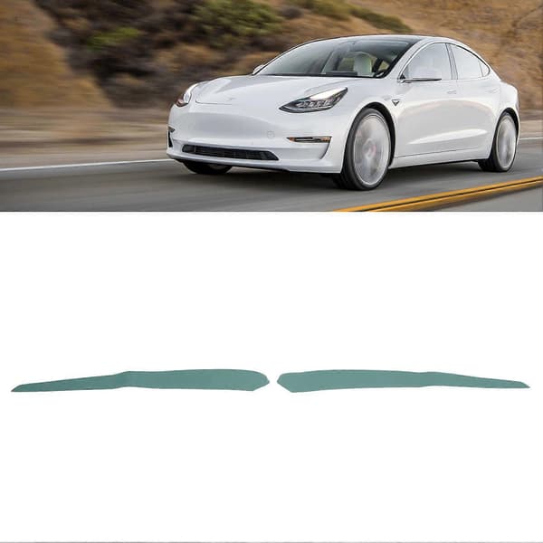 2 stk. indvendig dørpanel armlænsdæksel trim udskiftning til Tesla Model 3 Model Y 2019 til 2023 Grøn (ruskind 9073)