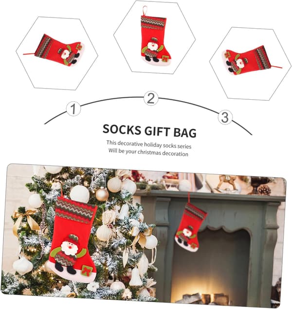 1 st julstrumpor strumpa dekoration strumpa hänge julgran