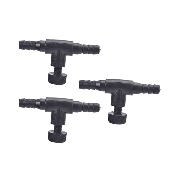 3/10 stk akvarium luftslange flowkontrol regulator ventil akvarium Black 3PCS