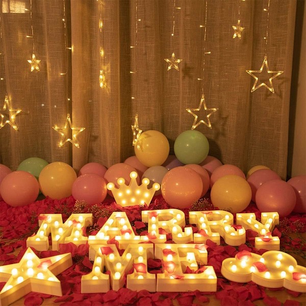 Dekorativ LED Light Up Number, Light Up Number Skylt för Nattljus Bröllop Födelsedagsfest Jul Hem Bar - Letter Lights-Q