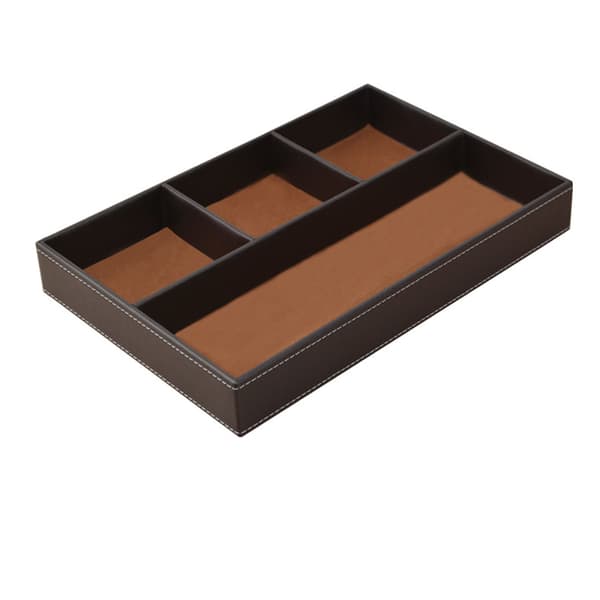 ##/(Brun) Læder Bakke##/