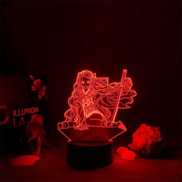 Demon Slayer Nezuko Kamado lampe Anime Light 3D LED Nat Lampe