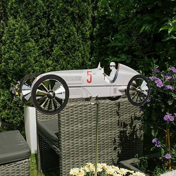 Tuulimylly Puutarha Tuuliviiri Autokilpailija Tuuli Metalli Juhla Festivaali Orn green one-size