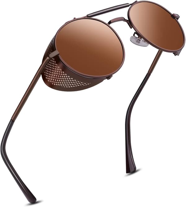 MTS3 Runde Retro Steampunk Polariserte Solbriller