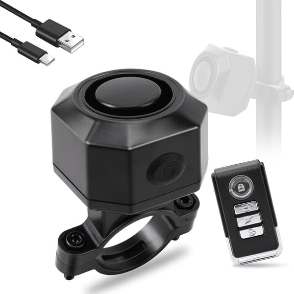 Trådlöst cykellarm med fjärrkontroll, USB Anti Stöld Vibration