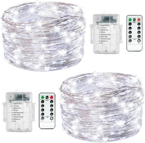 Fairy Ljusslingor, 2 Set 10m 100 Led Fairy Ljus Batteridriven