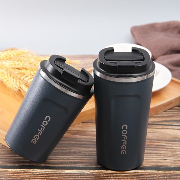 Rostfritt stål dubbellager kaffemugg mugg mugg mugg blue
