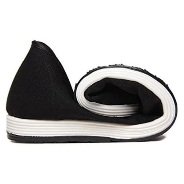 Kinesiske traditionelle Kung Fu Kampsport Tai Slipper Sko Black 43 Size