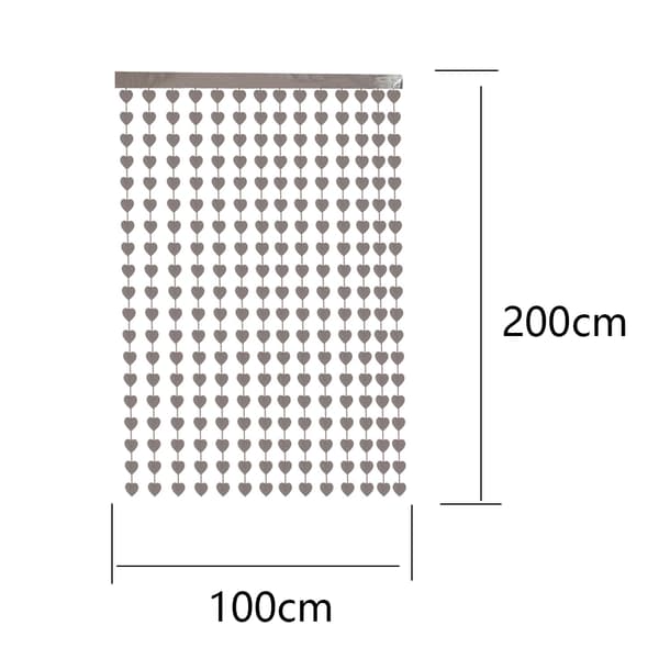 2st kärleksregngardin, används för förlovningsbröllopsfest dec silver