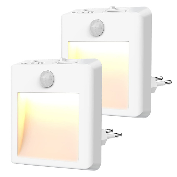 Automatiskt LED-nattljus [2-pack], nattljus med Motion Senso