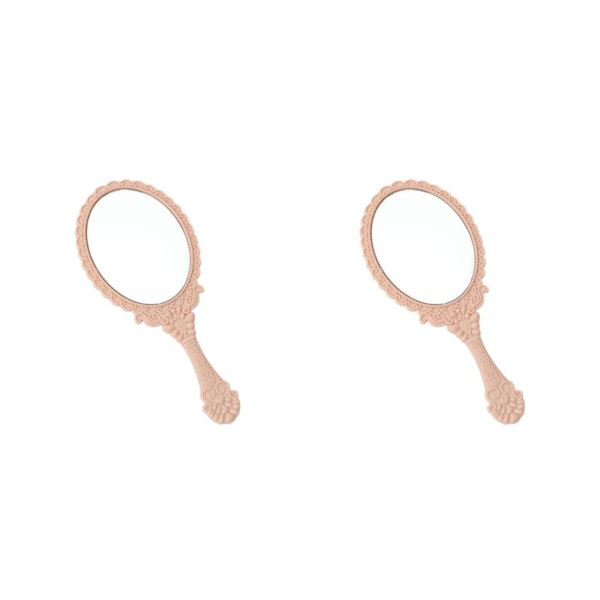 2/3/5 spegel för makeupälskare Bärbar och pålitlig klar Pink 2PCS