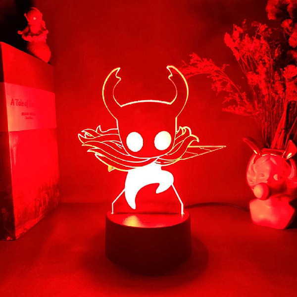 3D Night Light, Hollow Knight Figurine Player Drawing Art Las