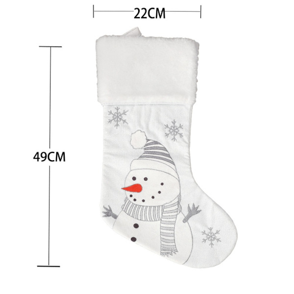 Hvide julestrømper julepynt FOX FOX Fox