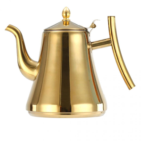Kaffekande hæld over kaffedrypbakke i rustfrit stål med infusionsanordning