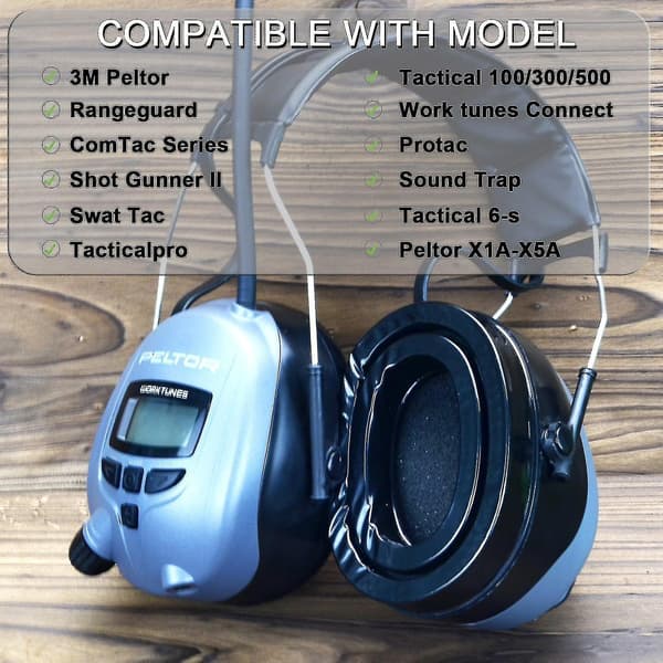 Erstatningsgeløreputer for 3m Tactical 100/500 hodetelefoner