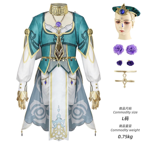 Spill Genshin Impact Lisa Cosplay Kostyme Antrekk Anime Cosplay Halloween Kostymer Dame Venti Kostyme Fullt Sett Uniform M
