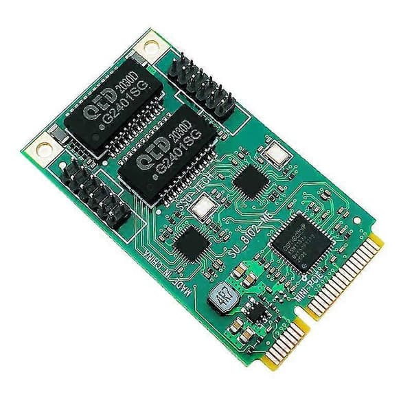 Mini Pcie til 2 Port Rj45 Netværkskort Netværksadapter Internet Lan Adapter Ethernet Gigabit 10/100/