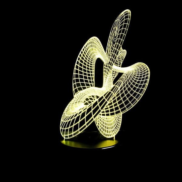 Kunstnerisk Abstraktion Moderne 3D USB Natlampe Farverig Colo