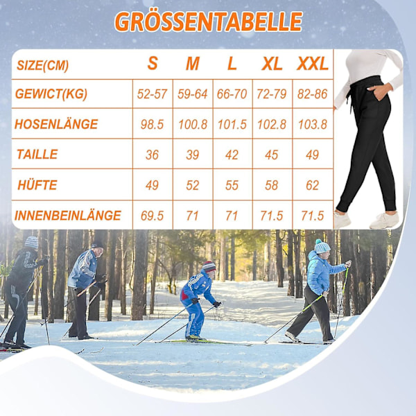 Varme damejoggebukser, foret med 2 lommer, snøring, vinterfleece høy midje, lange sportstights, treningsbukser, fritidsbukser, S Sage green qd Sage green S