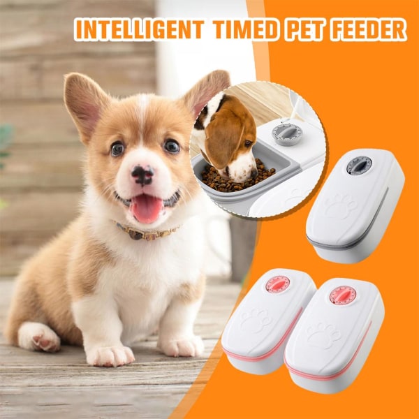 350ml/700ml Smart Pet Feeder Intelligent Automatisk Tidsinställd Pet Fee Double Meal Grey one