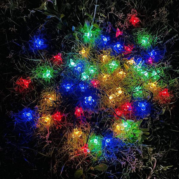 Solar String Lights Cherry Blossom Fairy 50LED 8 lägen Vattentät