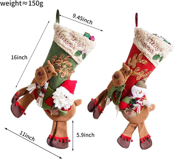2 PACK julstrumpor