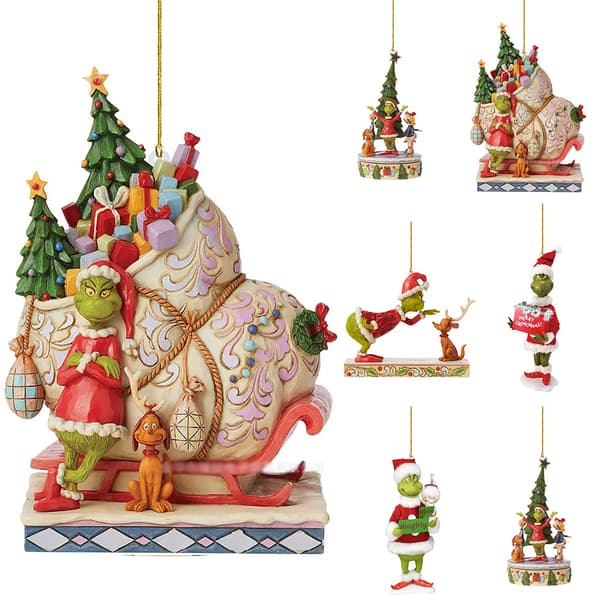 Christmas Grinch hängande prydnader Dekor Xmas Tree Indoor B