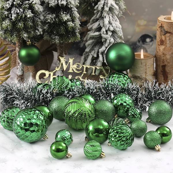 Julkulor Ornament -36st Sprängsäker julgransdekorationer med