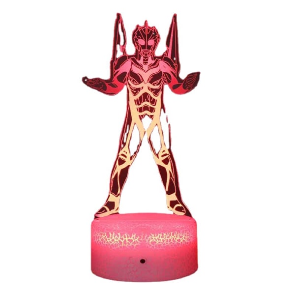Ultraman 3D handlampa nattlampa med fjärrkontroll för inomhusbruk Black Base: Colorful Touch Ultraman (2709)