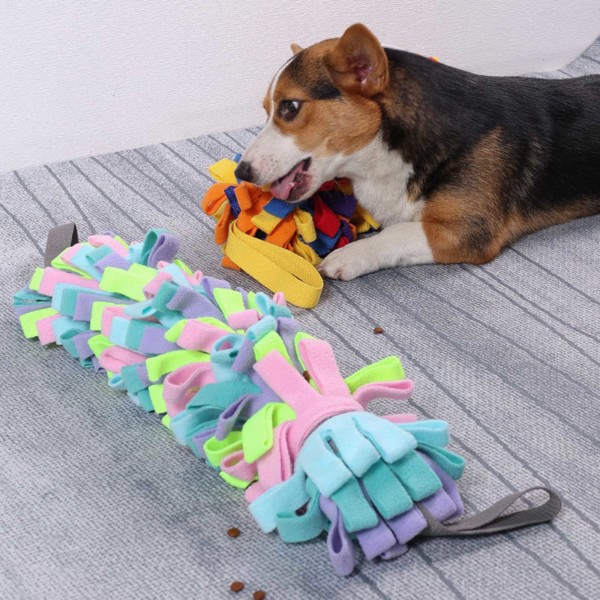Snuffle Mat för hundar Sniffing Pad Interactive Puppy Puzzle Toy Slow Feeder Nosework Godis Matningsmattor för ångest Gray