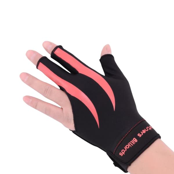 1/2/3 Vänster Hand Snooker Biljard Handske Present Gjord av elastisk Pink Black 1 Pc