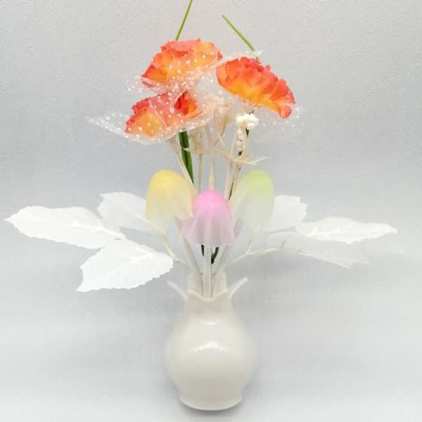 LED Mushroom Night Lights Blommig lampa 1 1