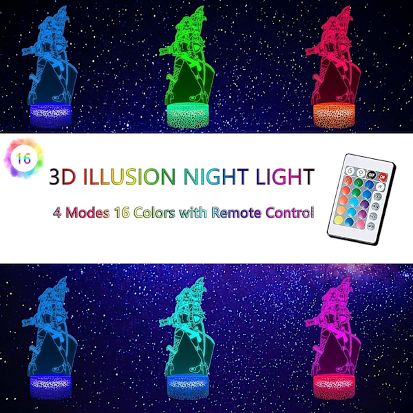 Coola saker för sovrum Jinx Arcane 3D Visual Lamp Touch LE