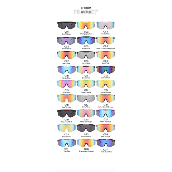 Kampanjsport Pyöräily Gafas De Sol Pyöräilylasit Aurinkolasit miehille 2022 C27-with logo