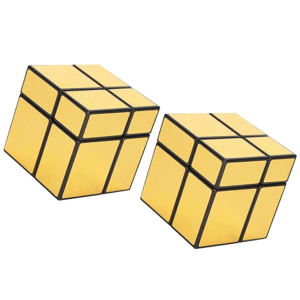 2 kpl Magic Second Order Cube Golden Mirror Puzzle -oppimisleluja lapsille ja aikuisille
