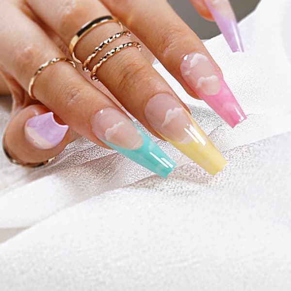 24st/låda Strass Lång Ballerina False Nail Tip Wearable 04