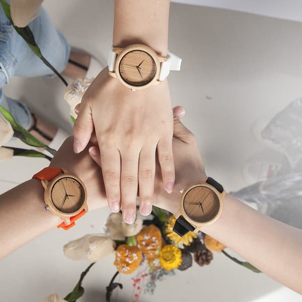 ##/Kvartsur & premium träklocka i naturträ analog herrur 1 styck##/