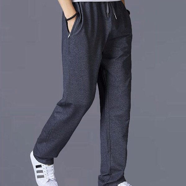 Treenaushousut, miesten keskipainoiset suorat treenaushousut dark gray XL