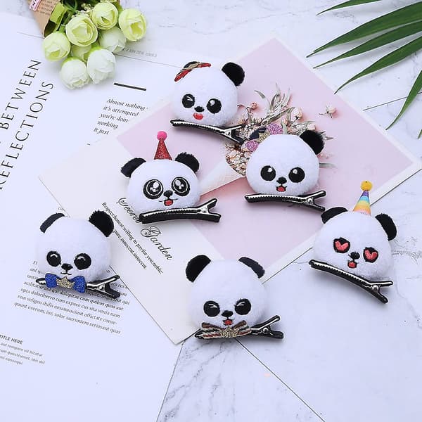 Barn Barn Hårnål Tecknad Söt Panda Baby Bow