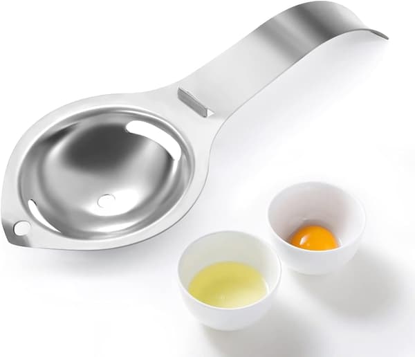 Eggeplommeseparator, Eggseparator i rustfritt stål, Eggvite Sep