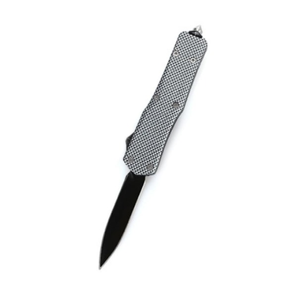 Nyaste ankomsten Automatisk Push Omedelbar Pop-up Vikbar Taktik Fjäderblad Assist Army Jakt Camping Utomhus Portable Survival Tool Grey Double Edge