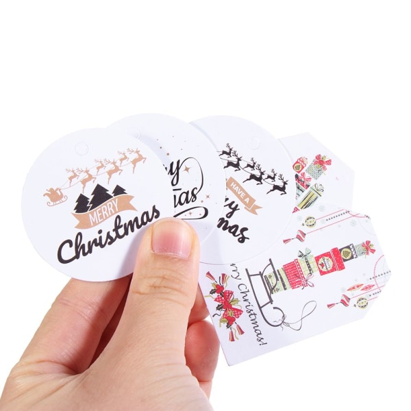 100st presentkort hängande etiketter juletiketter