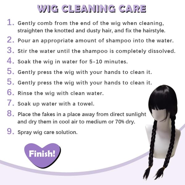 Barne Jenter Onsdag Addams Parykk Lang Rett Midtskill Varme R blackB no bangs