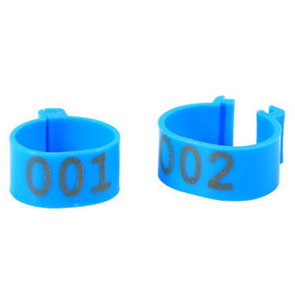 100X 16 mm Clip On Ben Band Ringar för kycklingar Ankor Höns Poultr Red